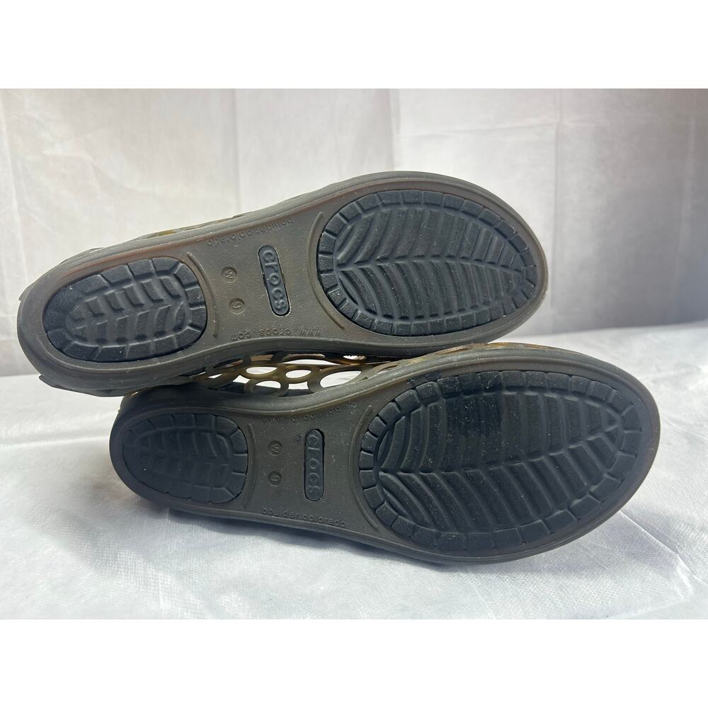 Crocs Adrina Brown Peep Toe Slip On Women Size 9 - Picture 5 of 6